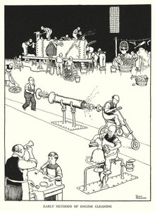 Illusztráció: Railway Ribaldry, W Heath Robinson (litho) alkotó: William Heath Robinson