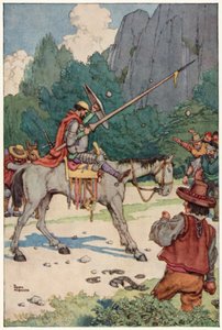 Illusztráció Don Quijote kalandjaihoz (színes litó) alkotó: William Heath Robinson