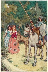 Illusztráció Don Quijote kalandjaihoz (színes litó) alkotó: William Heath Robinson