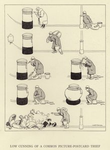 Egy közönséges képeslap-tolvaj alacsony ravaszsága alkotó: William Heath Robinson