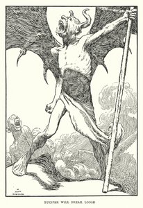 Lucifer elszabadul (litho) alkotó: William Heath Robinson