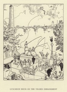 Ebédóra a Temze rakparton alkotó: William Heath Robinson