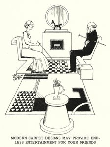 A modern szőnyegek végtelen szórakozást nyújthatnak barátainak (litho) alkotó: William Heath Robinson