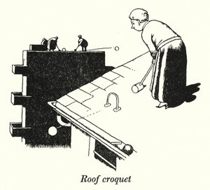 Tetőkrokett (litho) alkotó: William Heath Robinson