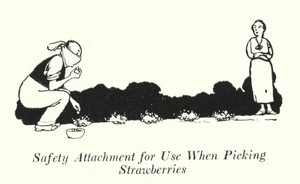 Biztonsági tartozék eperszedéshez (litho) alkotó: William Heath Robinson