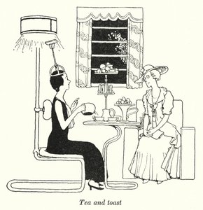 Tea és pirítós (litho) alkotó: William Heath Robinson