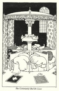 The Community Bed De Luxe (litho) alkotó: William Heath Robinson