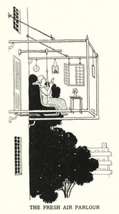 The Fresh Air Parlor (litho) alkotó: William Heath Robinson