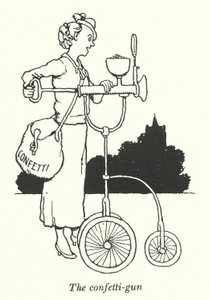 A konfetti pisztoly (litho) alkotó: William Heath Robinson