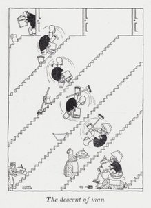 Az ember leszármazása (litho) alkotó: William Heath Robinson