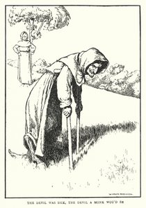 Az ördög beteg volt, az ördög szerzetes lenne (litho) alkotó: William Heath Robinson