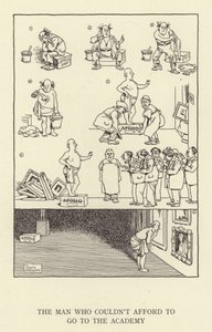 A férfi, aki nem engedheti meg magának, hogy az akadémiára járjon alkotó: William Heath Robinson