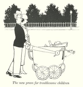 Az új babakocsi problémás gyerekeknek (litho) alkotó: William Heath Robinson