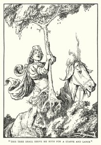 "Ez a fa pálcának és lándzsának is szolgál majd" (litho) alkotó: William Heath Robinson