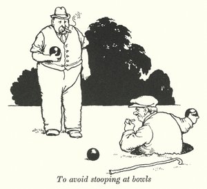 A tálaknál való hajlongás elkerülése érdekében (litho) alkotó: William Heath Robinson