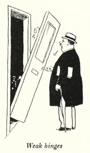Gyenge zsanérok (litho) alkotó: William Heath Robinson
