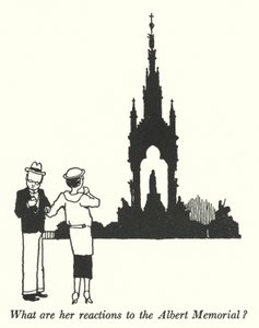 Hogyan reagál az Albert-emlékműre? (litho) alkotó: William Heath Robinson