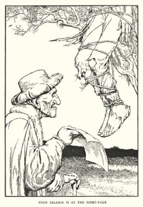 A fizetésed gibet-láb (litho) alkotó: William Heath Robinson