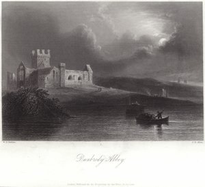 Dunbrody apátság Wexford megyében alkotó: William Henry Bartlett