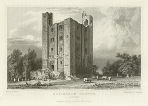 Hedingham kastély, Essex alkotó: William Henry Bartlett