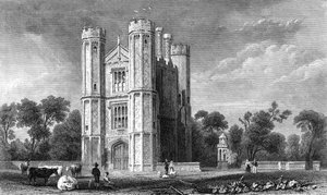 Leighs Priory, Essex, vésette E. Young, 1832 alkotó: William Henry Bartlett