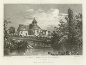 Little Maplestead Church, Essex alkotó: William Henry Bartlett