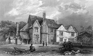 Little Warley Hall, Essex, metszett Henry Adlard, 1833 (metszet) alkotó: William Henry Bartlett
