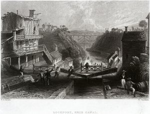 Lockport, Erie-csatorna alkotó: William Henry Bartlett