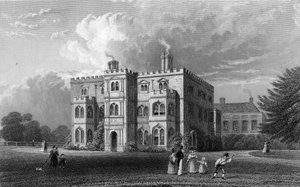 Marks Hall, Coggeshall, Essex, metszett: John Carr Armytage, 1833 alkotó: William Henry Bartlett