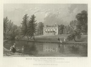 Moor Hall, Harlow közelében, Essex államban, Thomas Perry székhelye, Esquire alkotó: William Henry Bartlett