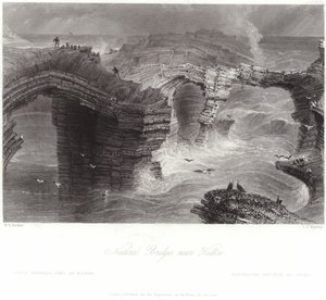 Természetes hidak Kilkee közelében alkotó: William Henry Bartlett