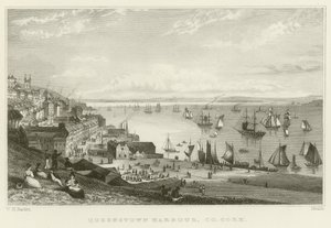 Queenstown kikötője alkotó: William Henry Bartlett
