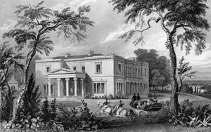 Stisted Hall, Braintree közelében, Essexben, metszett John Carr Armytage, 1832 alkotó: William Henry Bartlett