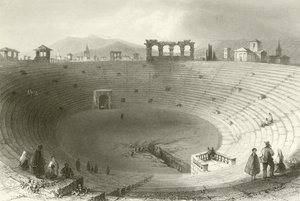 Amfiteátrum, Verona alkotó: William Henry Bartlett