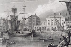 A vámház, Limerick, Írország az 1830-as években, George Virtue 
