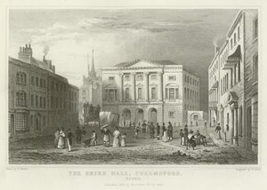 A Shire Hall, Chelmsford, Essex alkotó: William Henry Bartlett