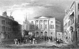 The Shire Hall, Chelmsford, Essex, vésette Samuel Lacey, 1832 alkotó: William Henry Bartlett
