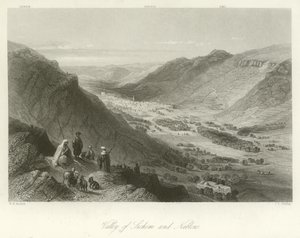 Szichem és Nablus völgye, Palesztina alkotó: William Henry Bartlett