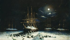 A brit haditengerészet Franklin-kutató expedíciója: H.M.S Resolute, Assistance, Intrepid and Pioneer telel az Északi-sarkon, 1850-51