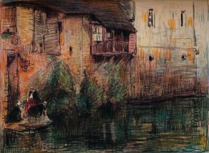Canal Scene, Quimperle, 1907.