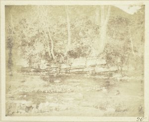 Egy hegyi folyó, amely a Doune-kastély lábánál folyik alkotó: William Henry Fox Talbot