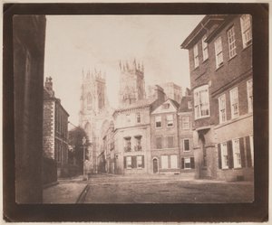 Jelenet Yorkban - a York Minster a Lop Lane felől alkotó: William Henry Fox Talbot
