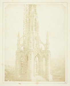 Sir Walter Scott emlékműve, Edinburgh, ahogyan 1844 októberében, majdnem elkészülten látszott alkotó: William Henry Fox Talbot