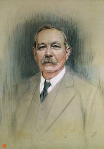 Sir Arthur Conan Doyle portréja (pasztell, papír)