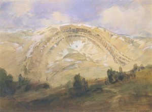 Hajtogatott rétegek, egy nagy geológiai boltív, Colorado alkotó: William Henry Holmes