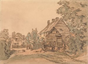 Egy utca egy vidéki faluban alkotó: William Henry Hunt