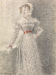 Lány piros övvel alkotó: William Henry Hunt