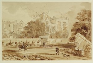 Hardwick Old Hall (akvarell papíron) alkotó: William Henry Hunt