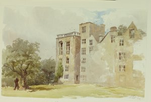 Hardwick Old Hall (akvarell papíron) alkotó: William Henry Hunt