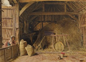 Egy pajta belseje alkotó: William Henry Hunt